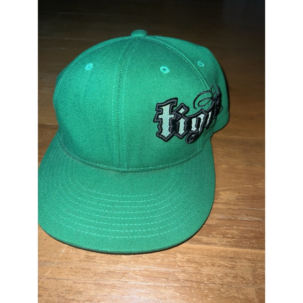 EIGHT 50 Green Black Tigers Embroidered Med-XL 7 3/8-8 Cap Hat